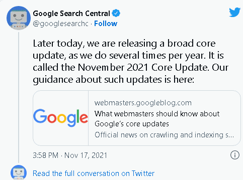 تحديثات جوجل 
