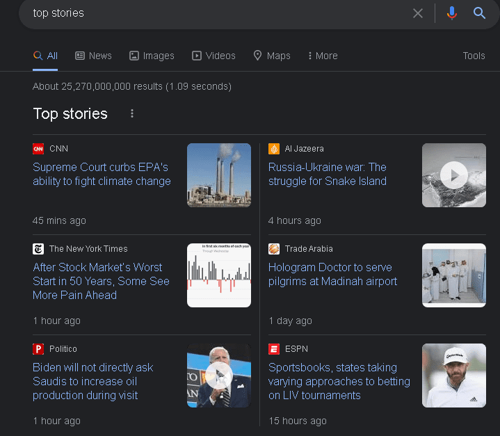 Top Stories Redesign